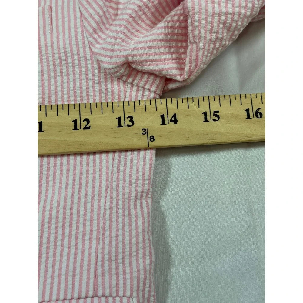 Janie and Jack Boys Pink White Seersucker Blazer Jacket Size 5 NWT‎ Formal